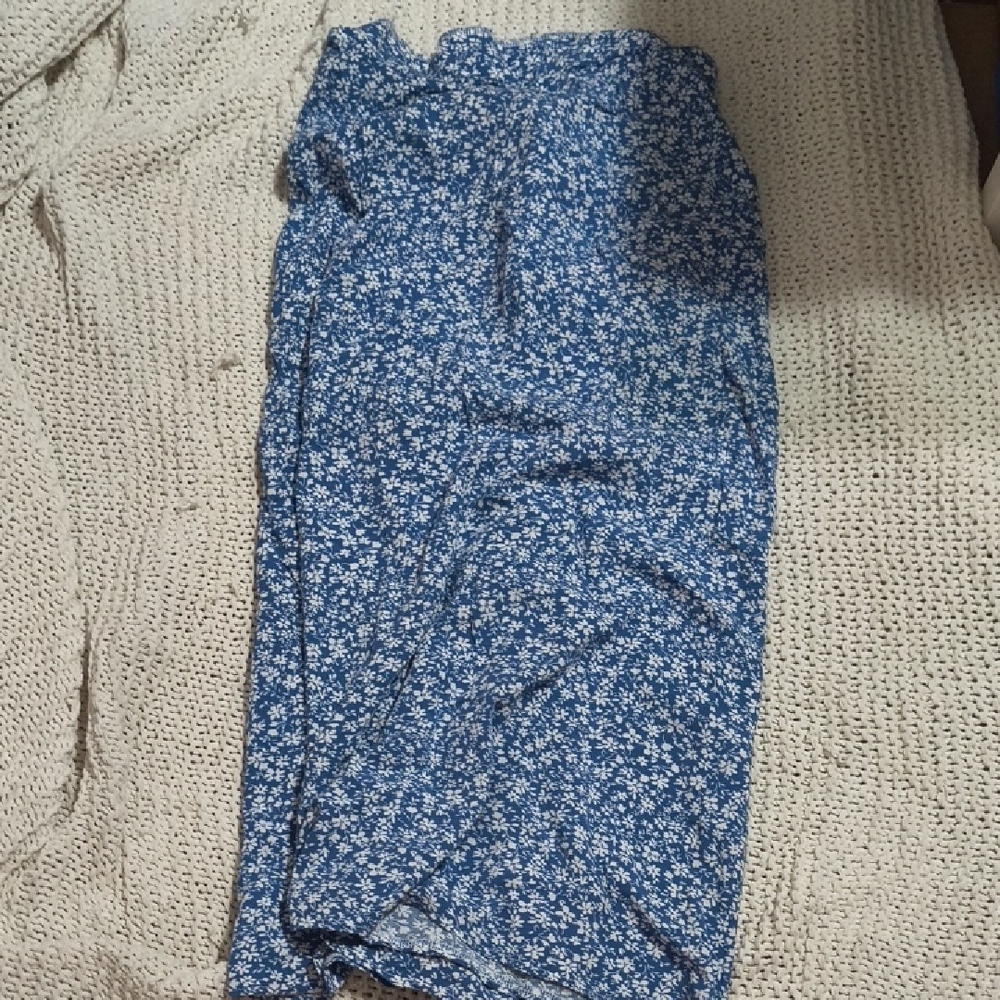 SHEIN Blue Floral Maxi Skirt